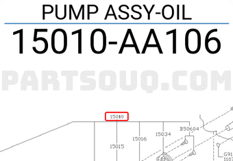 Subaru 15010AA106 PUMP ASSY-OIL