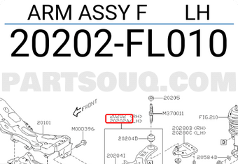 Subaru 20202FL010 ARM ASSY F LH