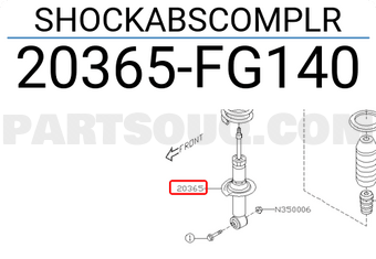 Subaru 20365FG140 SHOCKABSCOMPLR