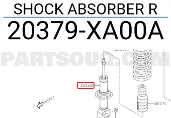 Subaru 20379XA00A SHOCK ABSORBER R