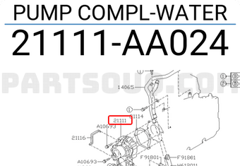 Subaru 21111AA024 PUMP COMPL-WATER