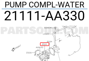 Subaru 21111AA330 PUMP COMPL-WATER