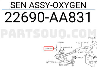 Subaru 22690AA831 SEN ASSY-OXYGEN