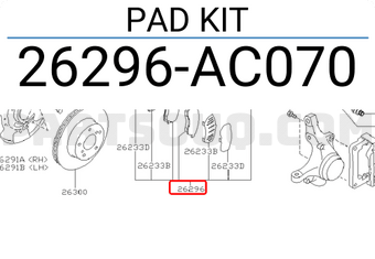 Subaru 26296AC070 PAD KIT