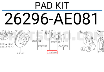 Subaru 26296AE081 PAD KIT