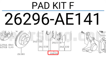 Subaru 26296AE141 PAD KIT F