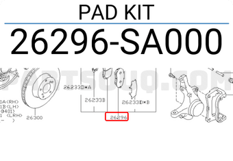 Subaru 26296SA000 PAD KIT