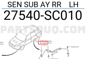 Subaru 27540SC010 SEN SUB AY RR LH