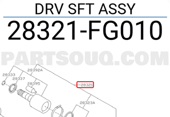 Subaru 28321FG010 DRV SFT ASSY