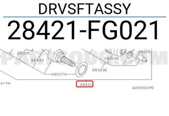 Subaru 28421FG021 DRVSFTASSY