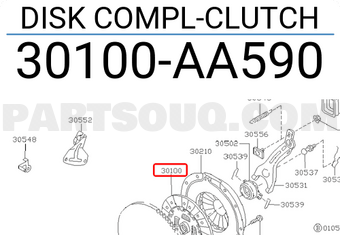 Subaru 30100AA590 DISK COMPL-CLUTCH