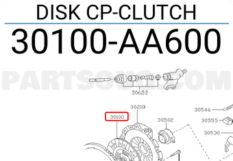Subaru 30100AA600 DISK CP-CLUTCH