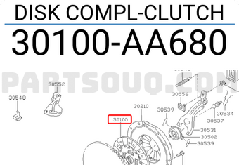 Subaru 30100AA680 DISK COMPL-CLUTCH
