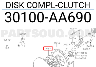 Subaru 30100AA690 DISK COMPL-CLUTCH