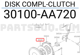 Subaru 30100AA720 DISK COMPL-CLUTCH