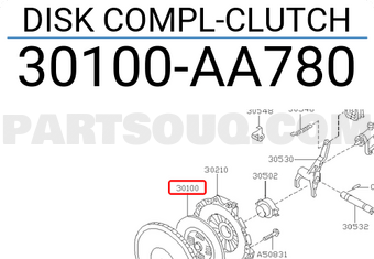 Subaru 30100AA780 DISK COMPL-CLUTCH