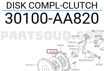 Subaru 30100AA820 DISK COMPL-CLUTCH