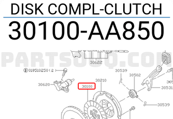 Subaru 30100AA850 DISK COMPL-CLUTCH