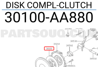 Subaru 30100AA880 DISK COMPL-CLUTCH