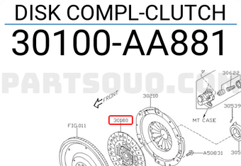 Subaru 30100AA881 DISK COMPL-CLUTCH
