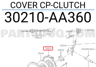 Subaru 30210AA360 COVER CP-CLUTCH