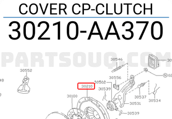 Subaru 30210AA370 COVER CP-CLUTCH