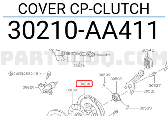 Subaru 30210AA411 COVER CP-CLUTCH