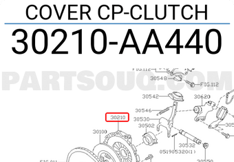 Subaru 30210AA440 COVER CP-CLUTCH