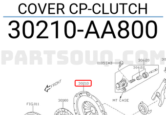 Subaru 30210AA800 COVER CP-CLUTCH