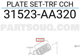 Subaru 31523AA320 PLATE SET-TRF CCH
