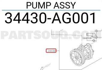 Subaru 34430AG001 PUMP ASSY