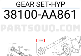 Subaru 38100AA861 GEAR SET-HYP