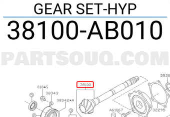 Subaru 38100AB010 GEAR SET-HYP