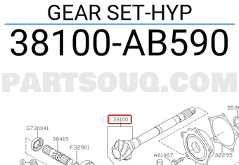 Subaru 38100AB590 GEAR SET-HYP