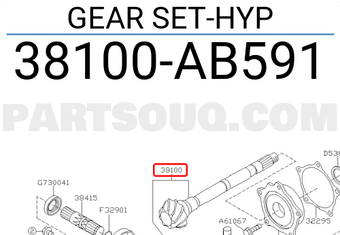 Subaru 38100AB591 GEAR SET-HYP