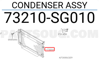 Subaru 73210SG010 CONDENSER ASSY