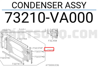 Subaru 73210VA000 CONDENSER ASSY