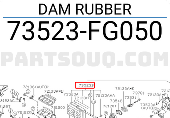 Subaru 73523FG050 DAM RUBBER