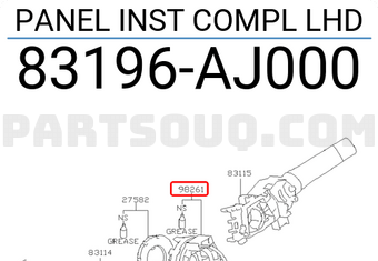 Subaru 83196AJ000 PANEL INST COMPL LHD