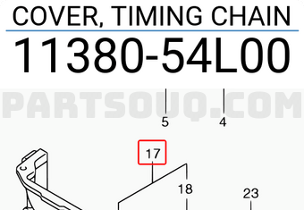 Suzuki 1138054L00 COVER, TIMING CHAIN