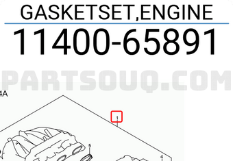Suzuki 1140065891 GASKETSET,ENGINE