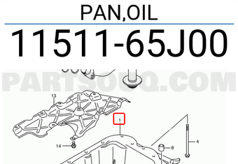 Suzuki 1151165J00 PAN,OIL