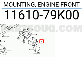 Suzuki 1161079K00 MOUNTING, ENGINE FRONT