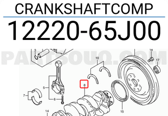 Suzuki 1222065J00 CRANKSHAFTCOMP