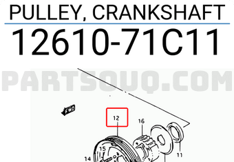 Suzuki 1261071C11 PULLEY, CRANKSHAFT