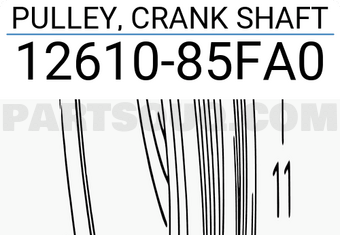 Suzuki 1261085FA0 PULLEY, CRANK SHAFT