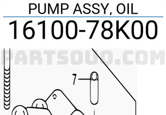 Suzuki 1610078K00 PUMP ASSY, OIL