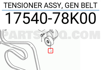 Suzuki 1754078K00 TENSIONER ASSY, GEN BELT
