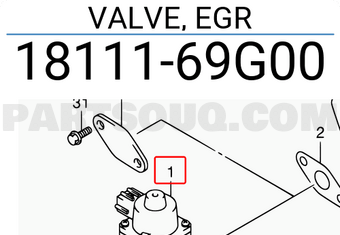 Suzuki 1811169G00 VALVE, EGR