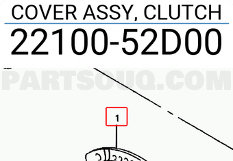 Suzuki 2210052D00 COVER ASSY, CLUTCH